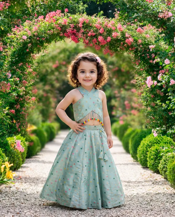 Mint_Green_Premium_Premium_Silk_Girls_Lehenga_Set_For_Girls