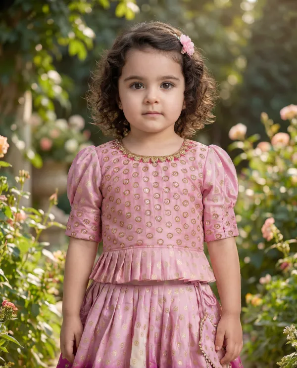 Pastel_Pink_Premium_Premium_Soft_Silk_&_Cotton_Lining_Girls_Lehenga_Set_For_Girls