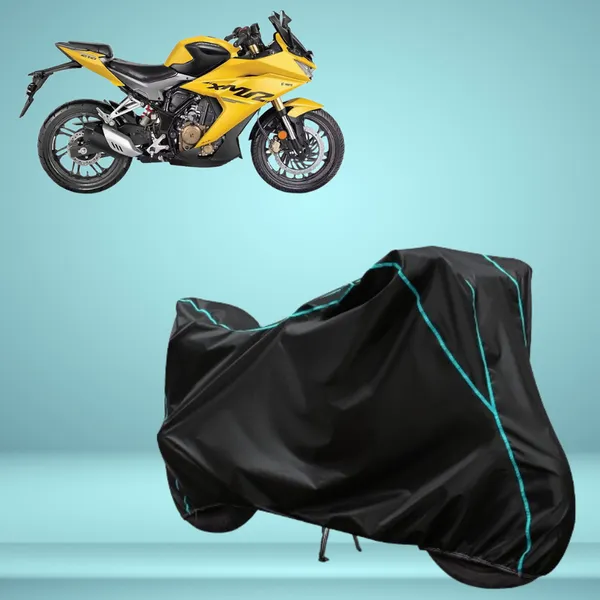 Stylish_Black_Water_Resistant_Dustproof_UV_&_Heat_Resistant_Multicolor_Piping_Bike_Scooter_Scooty_Cover_Compatible_with_Hero_Karizma_XMR