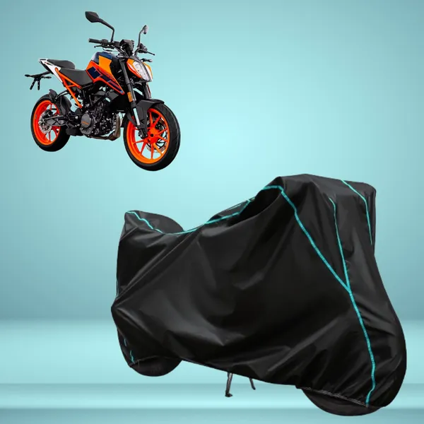 KTM_200_Duke_Stylish_Black_Water_Resistant_Dustproof_UV_&_Heat_Resistant_Multicolor_Piping_Bike_Scooter_Scooty_Cover_Compatible