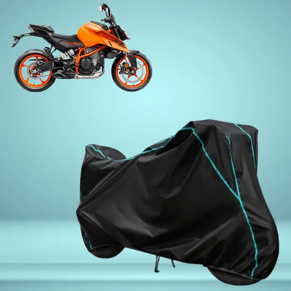 Stylish_Black_Water_Resistant_Dustproof_UV_&_Heat_Resistant_Multicolor_Piping_Bike_Scooter_Scooty_Cover_Compatible_with_KTM_390_Duke