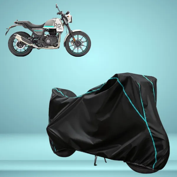 Stylish_Black_Water_Resistant_Dustproof_UV_&_Heat_Resistant_Multicolor_Piping_Bike_Scooter_Scooty_Cover_Compatible_with_Royal_Enfield_Scram_440