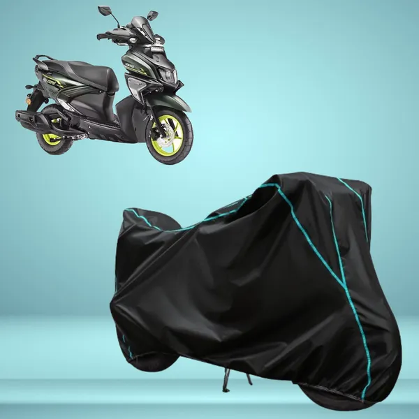 Stylish_Black_Water_Resistant_Dustproof_UV_&_Heat_Resistant_Multicolor_Piping_Bike_Scooter_Scooty_Cover_Compatible_with_Yamaha_Ray_ZR_125