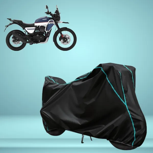 Stylish_Black_Water_Resistant_Dustproof_UV_&_Heat_Resistant_Multicolor_Piping_Bike_Scooter_Scooty_Cover_Compatible_with_Yezdi_Adventure
