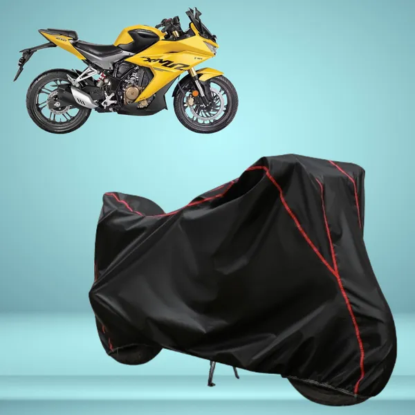 Stylish_Black_Water_Resistant_Dustproof_UV_&_Heat_Resistant_Multicolor_Piping_Bike_Scooter_Scooty_Cover_Compatible_with_Hero_Karizma_XMR