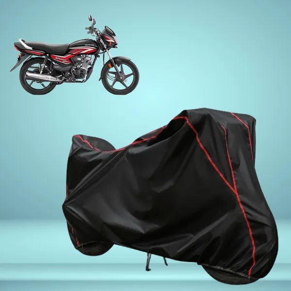 Stylish_Black_Water_Resistant_Dustproof_UV_&_Heat_Resistant_Multicolor_Piping_Bike_Scooter_Scooty_Cover_Compatible_with_Honda_Shine_100