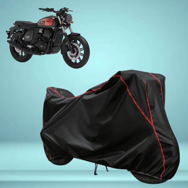 Stylish_Black_Water_Resistant_Dustproof_UV_&_Heat_Resistant_Multicolor_Piping_Bike_Scooter_Scooty_Cover_Compatible_with_Jawa_42_FJ