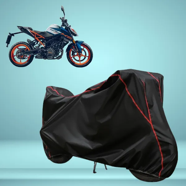 Stylish_Black_Water_Resistant_Dustproof_UV_&_Heat_Resistant_Multicolor_Piping_Bike_Scooter_Scooty_Cover_Compatible_with_KTM_160_Duke