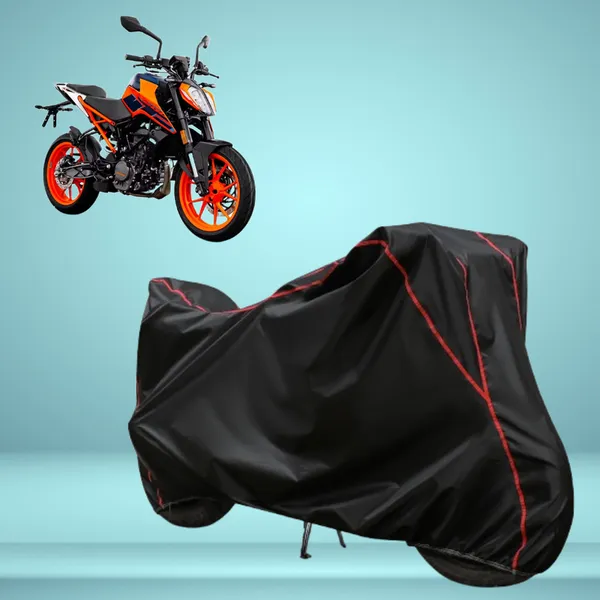 Stylish_Black_Water_Resistant_Dustproof_UV_&_Heat_Resistant_Multicolor_Piping_Bike_Scooter_Scooty_Cover_Compatible_with_KTM_200_Duke