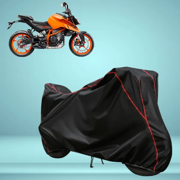 Stylish_Black_Water_Resistant_Dustproof_UV_&_Heat_Resistant_Multicolor_Piping_Bike_Scooter_Scooty_Cover_Compatible_with_KTM_390_Duke