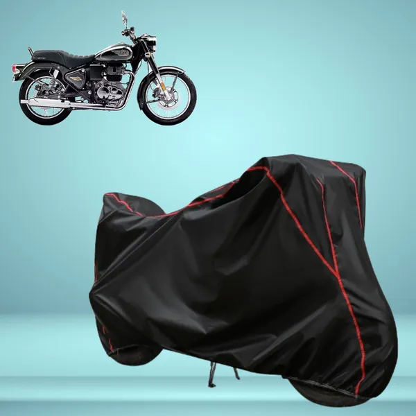 Stylish_Black_Water_Resistant_Dustproof_UV_&_Heat_Resistant_Multicolor_Piping_Bike_Scooter_Scooty_Cover_Compatible_with_Royal_Enfield_Bullet_350