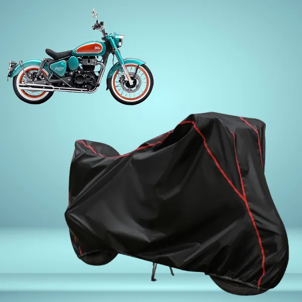 Stylish_Black_Water_Resistant_Dustproof_UV_&_Heat_Resistant_Multicolor_Piping_Bike_Scooter_Scooty_Cover_Compatible_with_Royal_Enfield_Goan_Classic_350