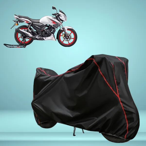 Stylish_Black_Water_Resistant_Dustproof_UV_&_Heat_Resistant_Multicolor_Piping_Bike_Scooter_Scooty_Cover_Compatible_with_TVS_Apache_RTR_160