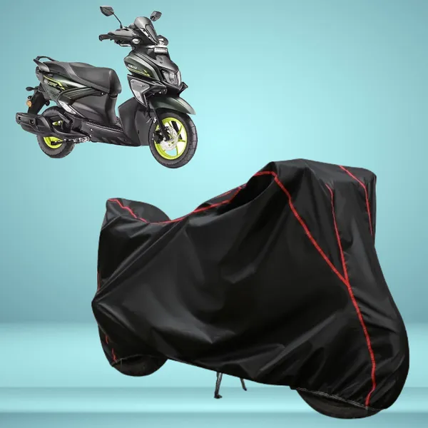 Stylish_Black_Water_Resistant_Dustproof_UV_&_Heat_Resistant_Multicolor_Piping_Bike_Scooter_Scooty_Cover_Compatible_with_Yamaha_Ray_ZR_125