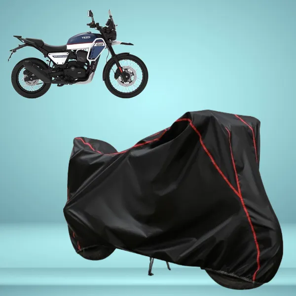 Stylish_Black_Water_Resistant_Dustproof_UV_&_Heat_Resistant_Multicolor_Piping_Bike_Scooter_Scooty_Cover_Compatible_with_Yezdi_Adventure