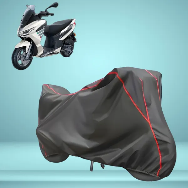 Stylish_Grey_Water_Resistant_Dustproof_UV_&_Heat_Resistant_Multicolor_Piping_Bike_Scooter_Scooty_Cover_Compatible_with_Aprilia_SXR_125
