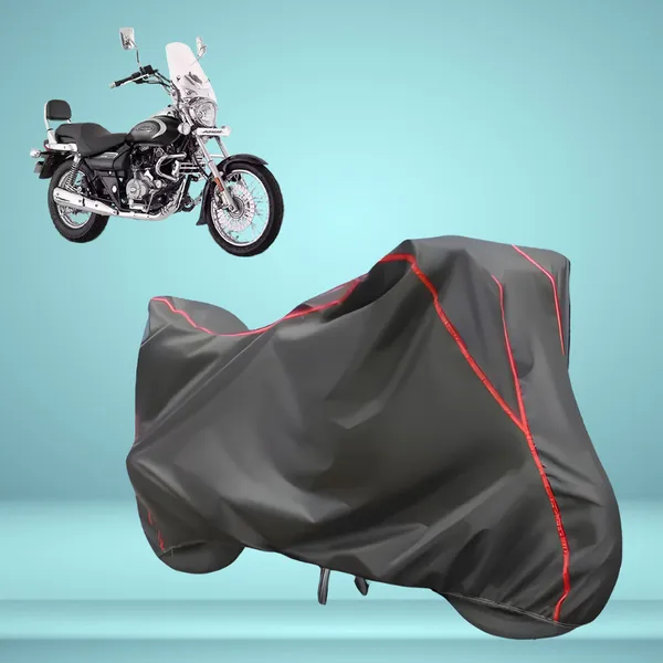 Stylish_Grey_Water_Resistant_Dustproof_UV_&_Heat_Resistant_Multicolor_Piping_Bike_Scooter_Scooty_Cover_Compatible_with_Bajaj_Avenger_Cruise_220