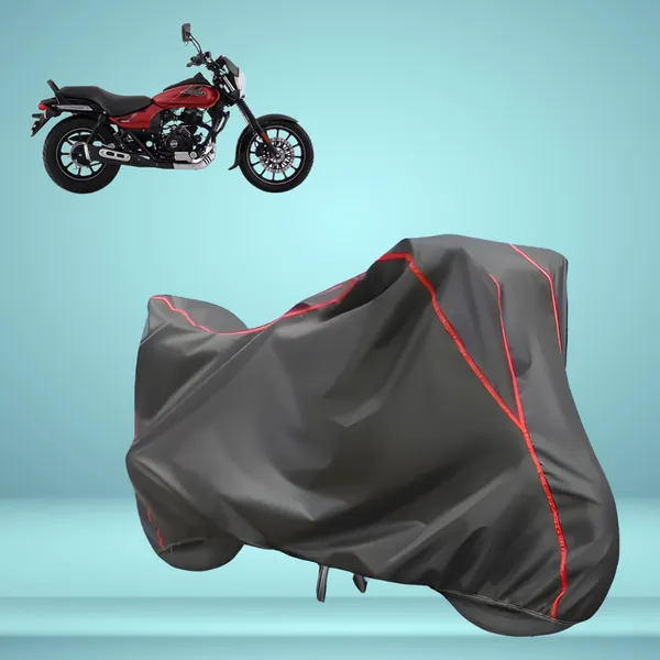 Stylish_Grey_Water_Resistant_Dustproof_UV_&_Heat_Resistant_Multicolor_Piping_Bike_Scooter_Scooty_Cover_Compatible_with_Bajaj_Avenger_Street_160