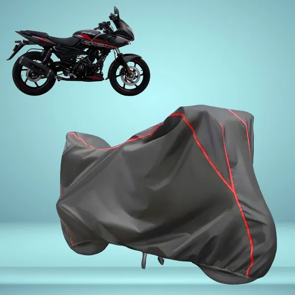 Stylish_Grey_Water_Resistant_Dustproof_UV_&_Heat_Resistant_Multicolor_Piping_Bike_Scooter_Scooty_Cover_Compatible_with_Bajaj_Pulsar_220_F
