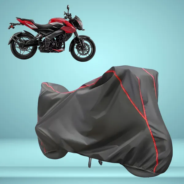 Stylish_Grey_Water_Resistant_Dustproof_UV_&_Heat_Resistant_Multicolor_Piping_Bike_Scooter_Scooty_Cover_Compatible_with_Bajaj_Pulsar_NS200