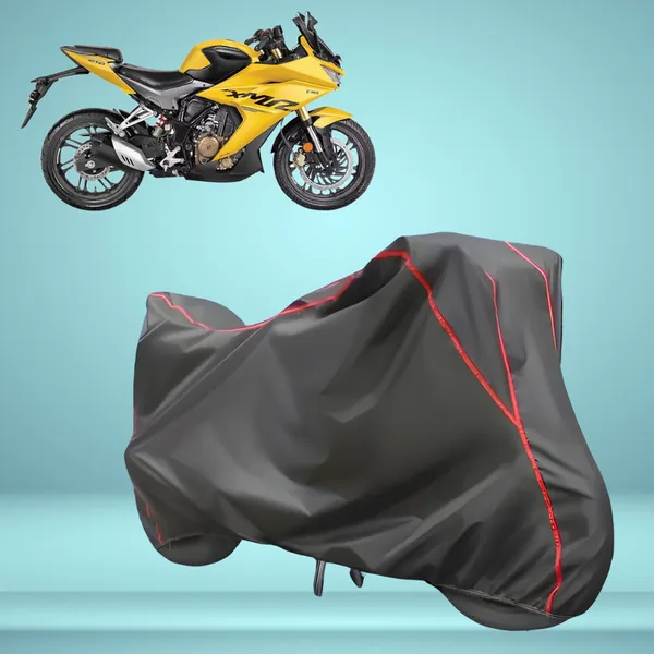 Stylish_Grey_Water_Resistant_Dustproof_UV_&_Heat_Resistant_Multicolor_Piping_Bike_Scooter_Scooty_Cover_Compatible_with_Hero_Karizma_XMR