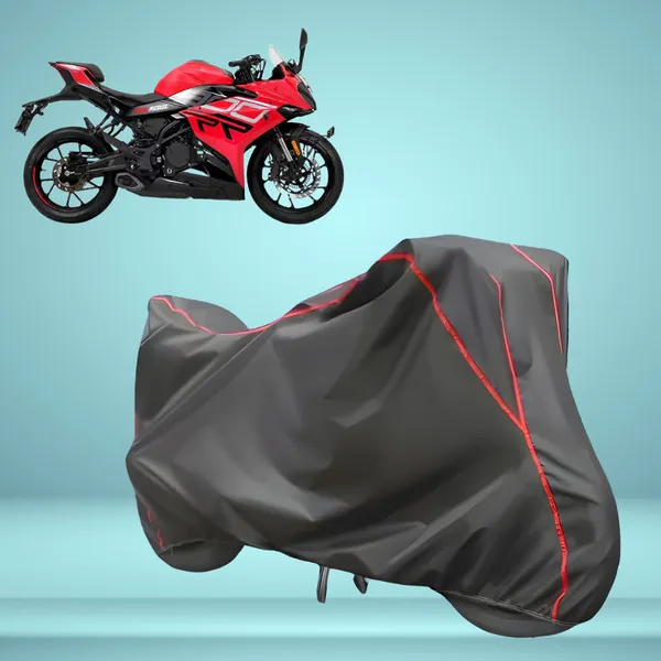 Stylish_Grey_Water_Resistant_Dustproof_UV_&_Heat_Resistant_Multicolor_Piping_Bike_Scooter_Scooty_Cover_Compatible_with_Keeway_RR300