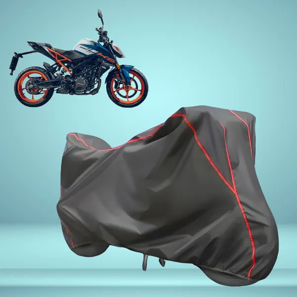 Stylish_Grey_Water_Resistant_Dustproof_UV_&_Heat_Resistant_Multicolor_Piping_Bike_Scooter_Scooty_Cover_Compatible_with_KTM_160_Duke