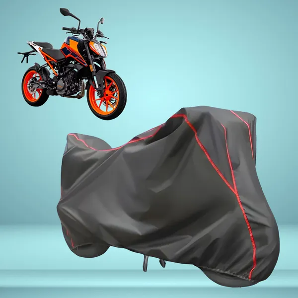 Stylish_Grey_Water_Resistant_Dustproof_UV_&_Heat_Resistant_Multicolor_Piping_Bike_Scooter_Scooty_Cover_Compatible_with_KTM_200_Duke