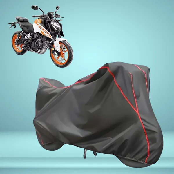 Stylish_Grey_Water_Resistant_Dustproof_UV_&_Heat_Resistant_Multicolor_Piping_Bike_Scooter_Scooty_Cover_Compatible_with_KTM_250_Duke