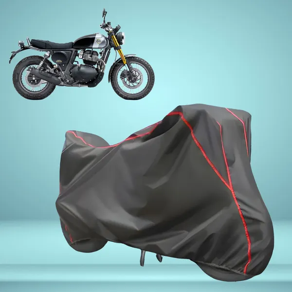 Stylish_Grey_Water_Resistant_Dustproof_UV_&_Heat_Resistant_Multicolor_Piping_Bike_Scooter_Scooty_Cover_Compatible_with_Royal_Enfield_Bear_650