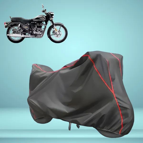 Royal_Enfield_Bullet_350_Stylish_Grey_Water_Resistant_Dustproof_UV_&_Heat_Resistant_Multicolor_Piping_Bike_Scooter_Scooty_Cover_Compatible