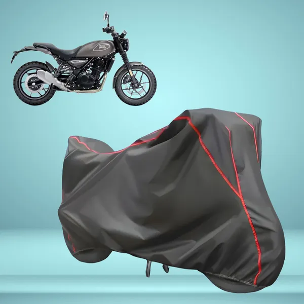 Stylish_Grey_Water_Resistant_Dustproof_UV_&_Heat_Resistant_Multicolor_Piping_Bike_Scooter_Scooty_Cover_Compatible_with_Royal_Enfield_Guerrilla_450