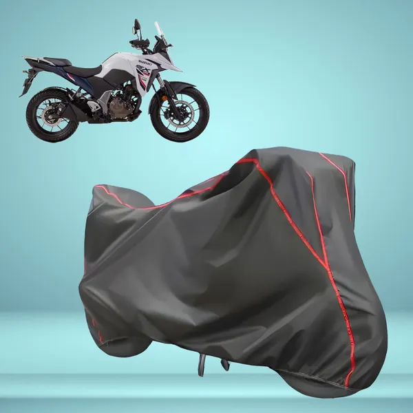 Stylish_Grey_Water_Resistant_Dustproof_UV_&_Heat_Resistant_Multicolor_Piping_Bike_Scooter_Scooty_Cover_Compatible_with_Suzuki_V-Strom_SX