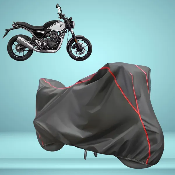 Stylish_Grey_Water_Resistant_Dustproof_UV_&_Heat_Resistant_Multicolor_Piping_Bike_Scooter_Scooty_Cover_Compatible_with_Triumph_Speed_T4
