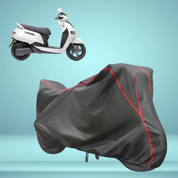 Stylish_Grey_Water_Resistant_Dustproof_UV_&_Heat_Resistant_Multicolor_Piping_Bike_Scooter_Scooty_Cover_Compatible_with_TVS_iQube