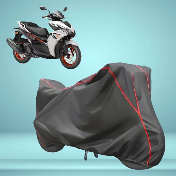 Stylish_Grey_Water_Resistant_Dustproof_UV_&_Heat_Resistant_Multicolor_Piping_Bike_Scooter_Scooty_Cover_Compatible_with_Yamaha_Aerox_155