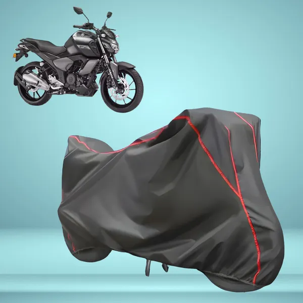 Stylish_Grey_Water_Resistant_Dustproof_UV_&_Heat_Resistant_Multicolor_Piping_Bike_Scooter_Scooty_Cover_Compatible_with_Yamaha_FZ_FI