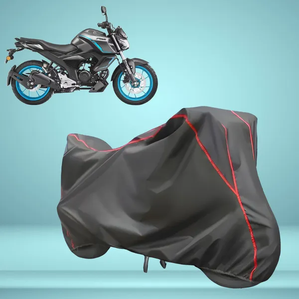 Stylish_Grey_Water_Resistant_Dustproof_UV_&_Heat_Resistant_Multicolor_Piping_Bike_Scooter_Scooty_Cover_Compatible_with_Yamaha_FZ_S_Hybrid