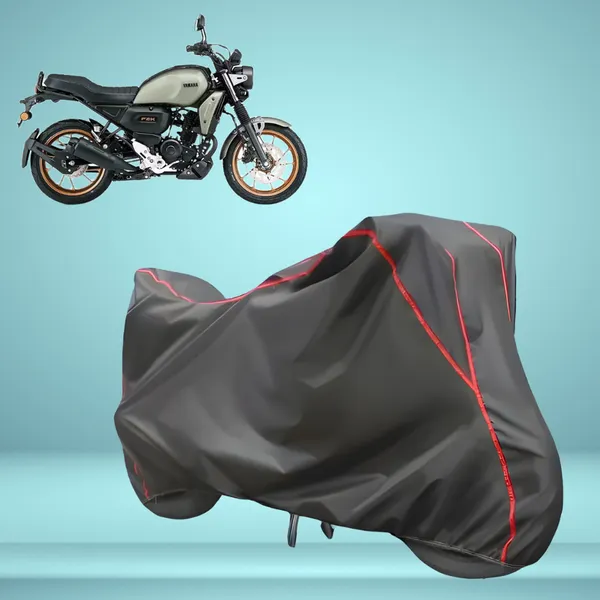 Stylish_Grey_Water_Resistant_Dustproof_UV_&_Heat_Resistant_Multicolor_Piping_Bike_Scooter_Scooty_Cover_Compatible_with_Yamaha_FZ_X_Hybrid