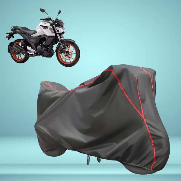 Stylish_Grey_Water_Resistant_Dustproof_UV_&_Heat_Resistant_Multicolor_Piping_Bike_Scooter_Scooty_Cover_Compatible_with_Yamaha_FZS_FI_V4