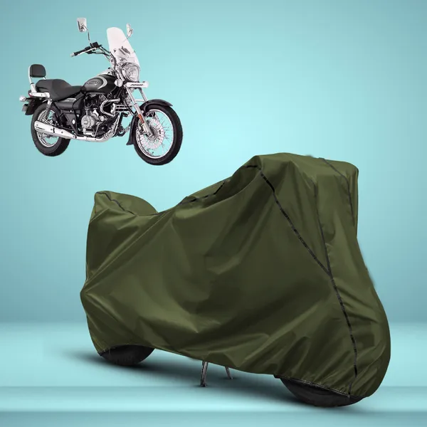 Stylish_Olive_Green_Water_Resistant_Dustproof_UV_&_Heat_Resistant_Multicolor_Piping_Bike_Scooter_Scooty_Cover_Compatible_with_Bajaj_Avenger_Cruise_220