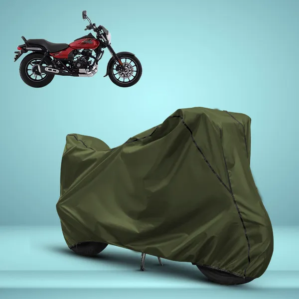 Stylish_Olive_Green_Water_Resistant_Dustproof_UV_&_Heat_Resistant_Multicolor_Piping_Bike_Scooter_Scooty_Cover_Compatible_with_Bajaj_Avenger_Street_160