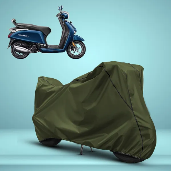 Stylish_Olive_Green_Water_Resistant_Dustproof_UV_&_Heat_Resistant_Multicolor_Piping_Bike_Scooter_Scooty_Cover_Compatible_with_Hero_Destini_125