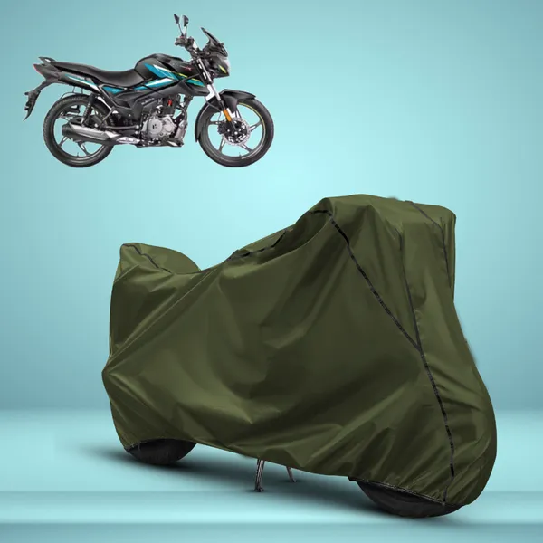 Stylish_Olive_Green_Water_Resistant_Dustproof_UV_&_Heat_Resistant_Multicolor_Piping_Bike_Scooter_Scooty_Cover_Compatible_with_Hero_Glamour_X_125