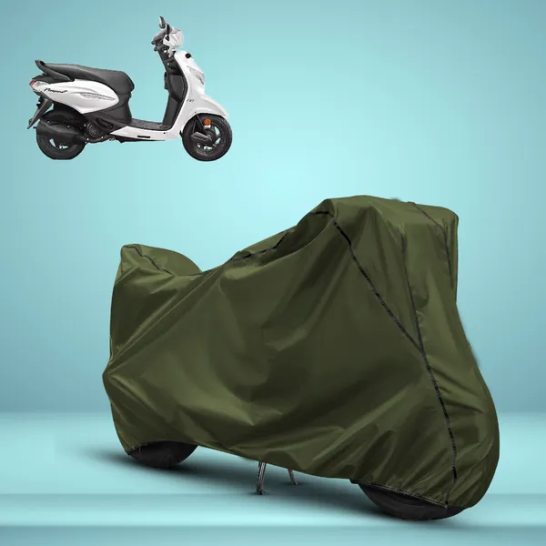 Stylish_Olive_Green_Water_Resistant_Dustproof_UV_&_Heat_Resistant_Multicolor_Piping_Bike_Scooter_Scooty_Cover_Compatible_with_Hero_Pleasure_+
