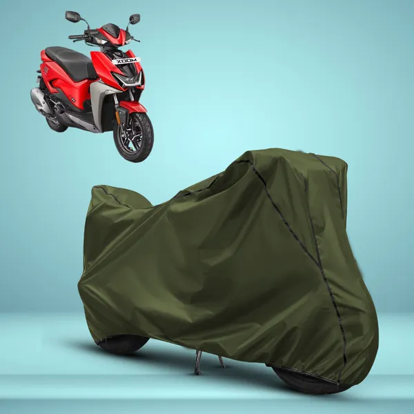 Stylish_Olive_Green_Water_Resistant_Dustproof_UV_&_Heat_Resistant_Multicolor_Piping_Bike_Scooter_Scooty_Cover_Compatible_with_Hero_Xoom_110