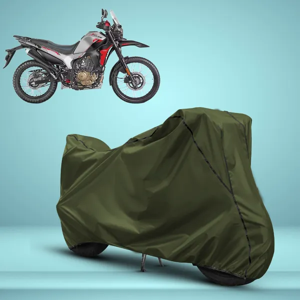 Stylish_Olive_Green_Water_Resistant_Dustproof_UV_&_Heat_Resistant_Multicolor_Piping_Bike_Scooter_Scooty_Cover_Compatible_with_Hero_Xpulse_210