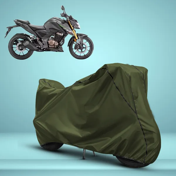 Stylish_Olive_Green_Water_Resistant_Dustproof_UV_&_Heat_Resistant_Multicolor_Piping_Bike_Scooter_Scooty_Cover_Compatible_with_Honda_CB300F