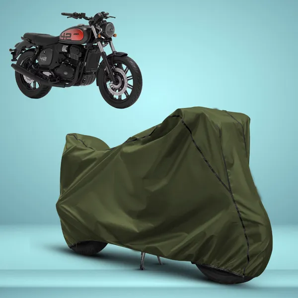 Stylish_Olive_Green_Water_Resistant_Dustproof_UV_&_Heat_Resistant_Multicolor_Piping_Bike_Scooter_Scooty_Cover_Compatible_with_Jawa_42_FJ