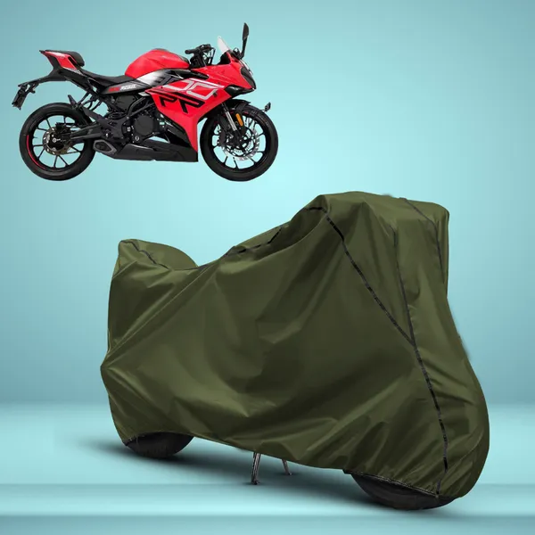 Stylish_Olive_Green_Water_Resistant_Dustproof_UV_&_Heat_Resistant_Multicolor_Piping_Bike_Scooter_Scooty_Cover_Compatible_with_Keeway_RR300
